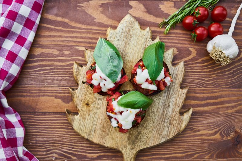 Four cheese punch pizza with ricotta, gorgonzola, and mozzarella